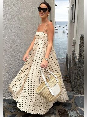 Commense Printed Spaghetti Strap Long Dress Size Medium